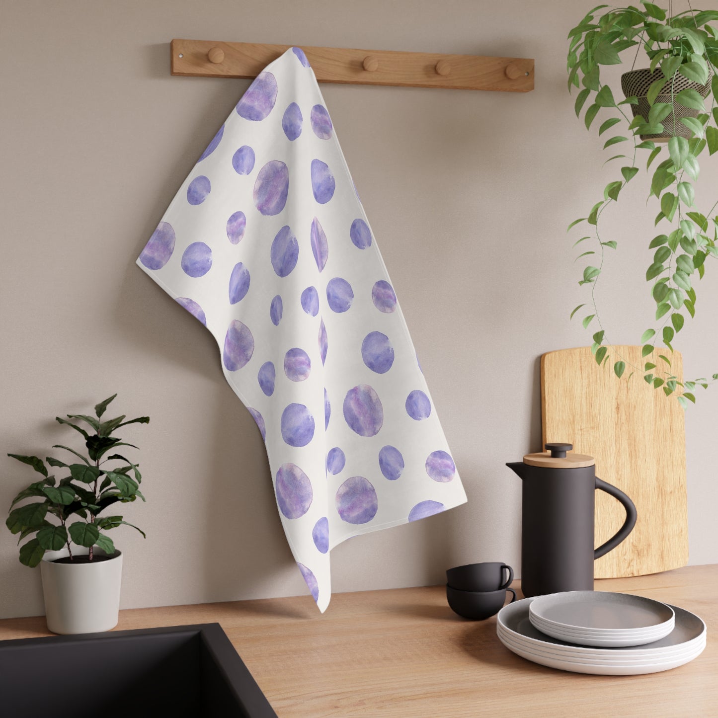 Lavender Fun 7 Tea Towel