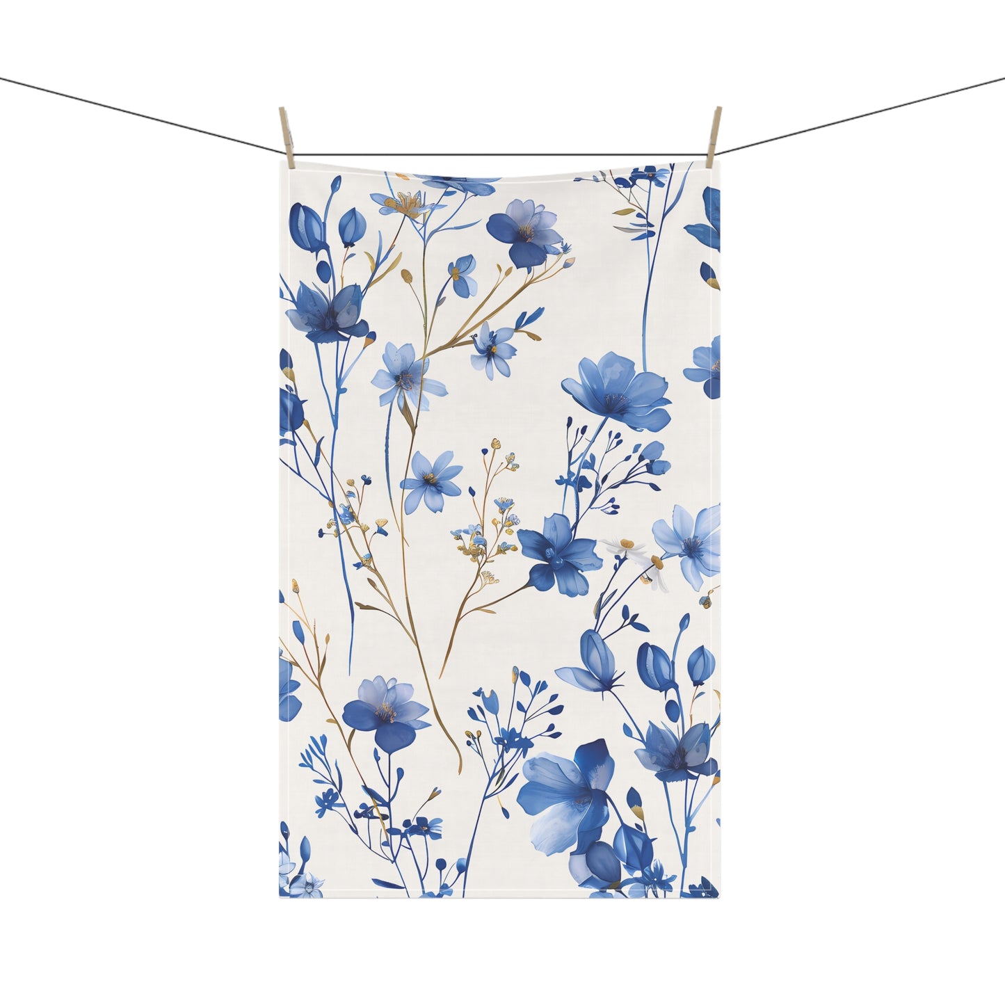 Blue Floral French Cottagecour 4 Tea Towel