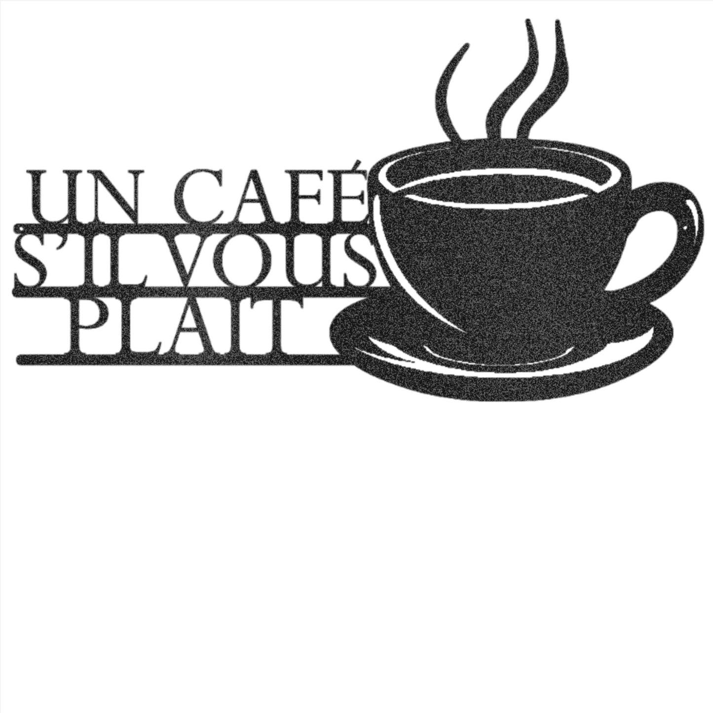 A Coffee Please French Steel Wall Decor