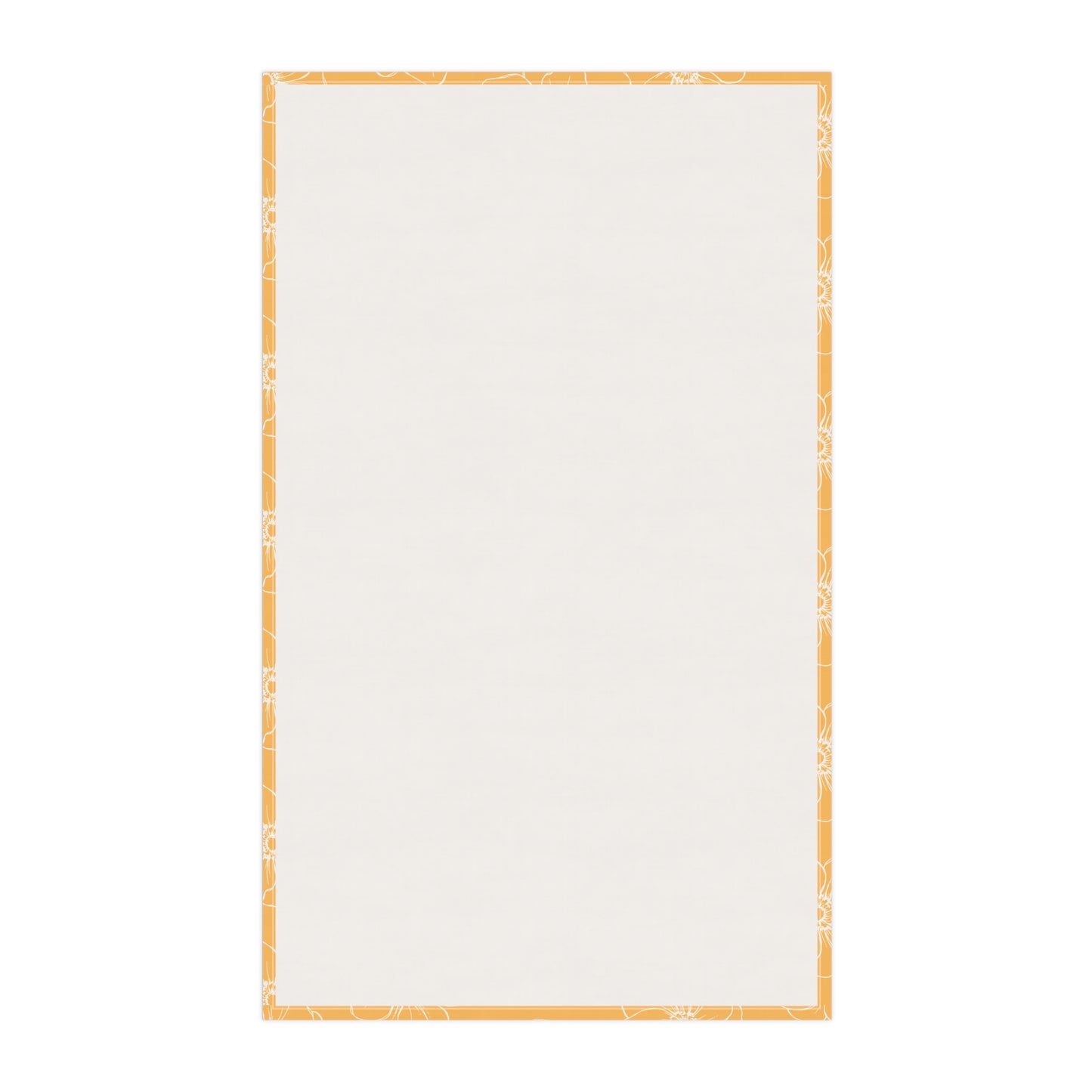 Light Orange w/ Flowers Tea Towel