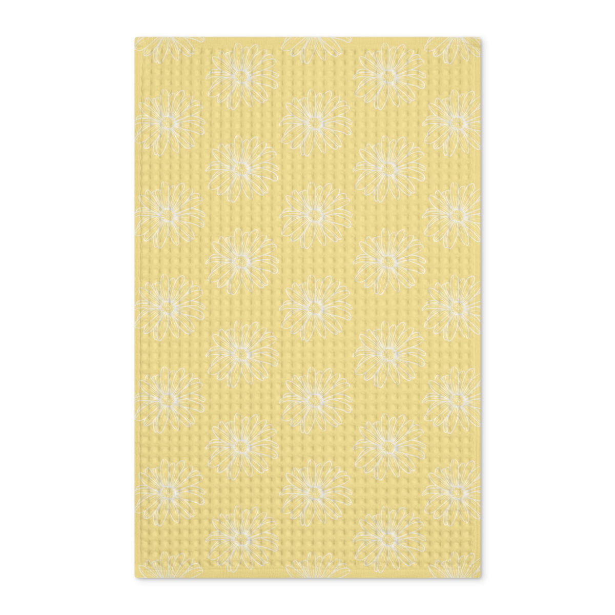 Yellow Daisy Waffle Tea Towel