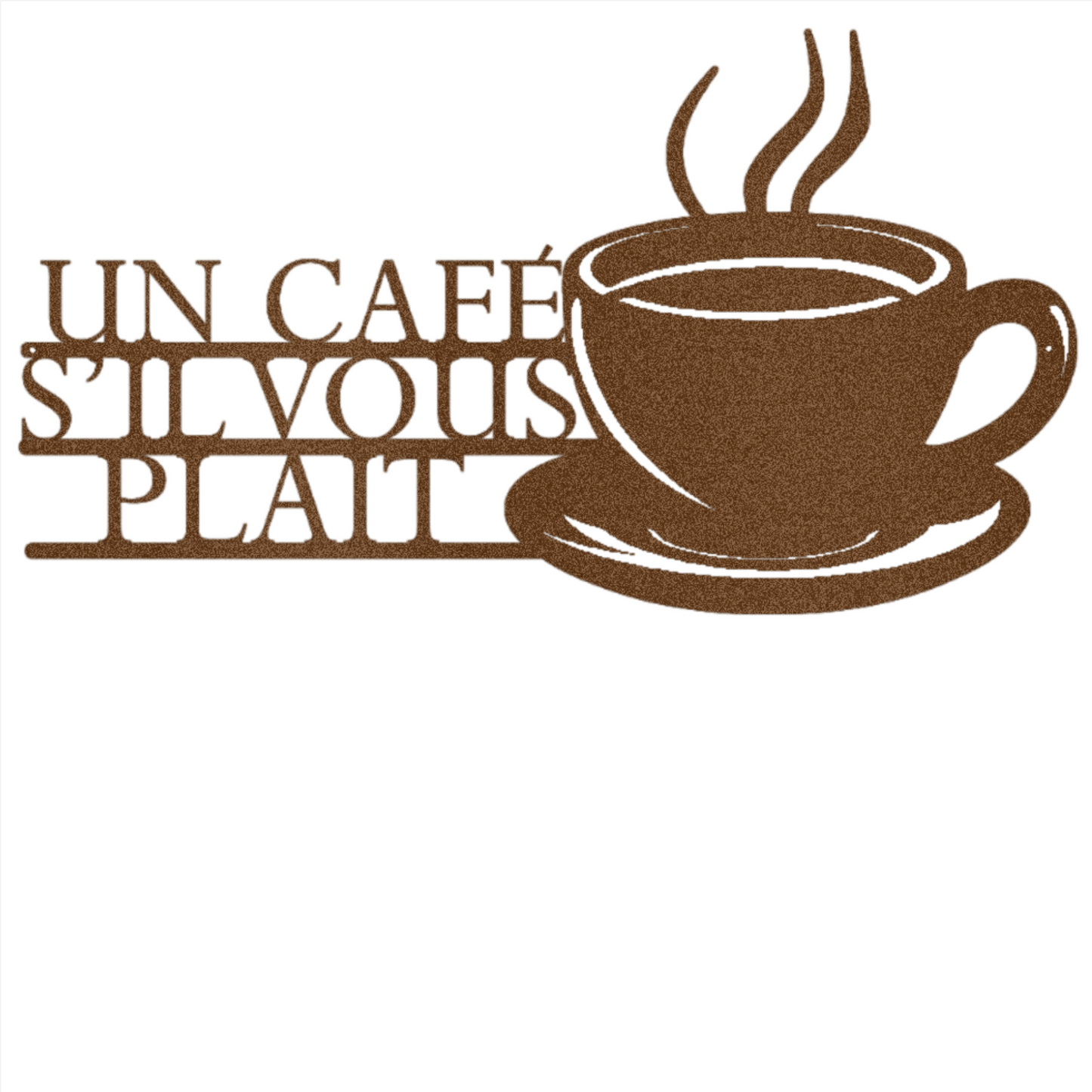 A Coffee Please French Steel Wall Decor
