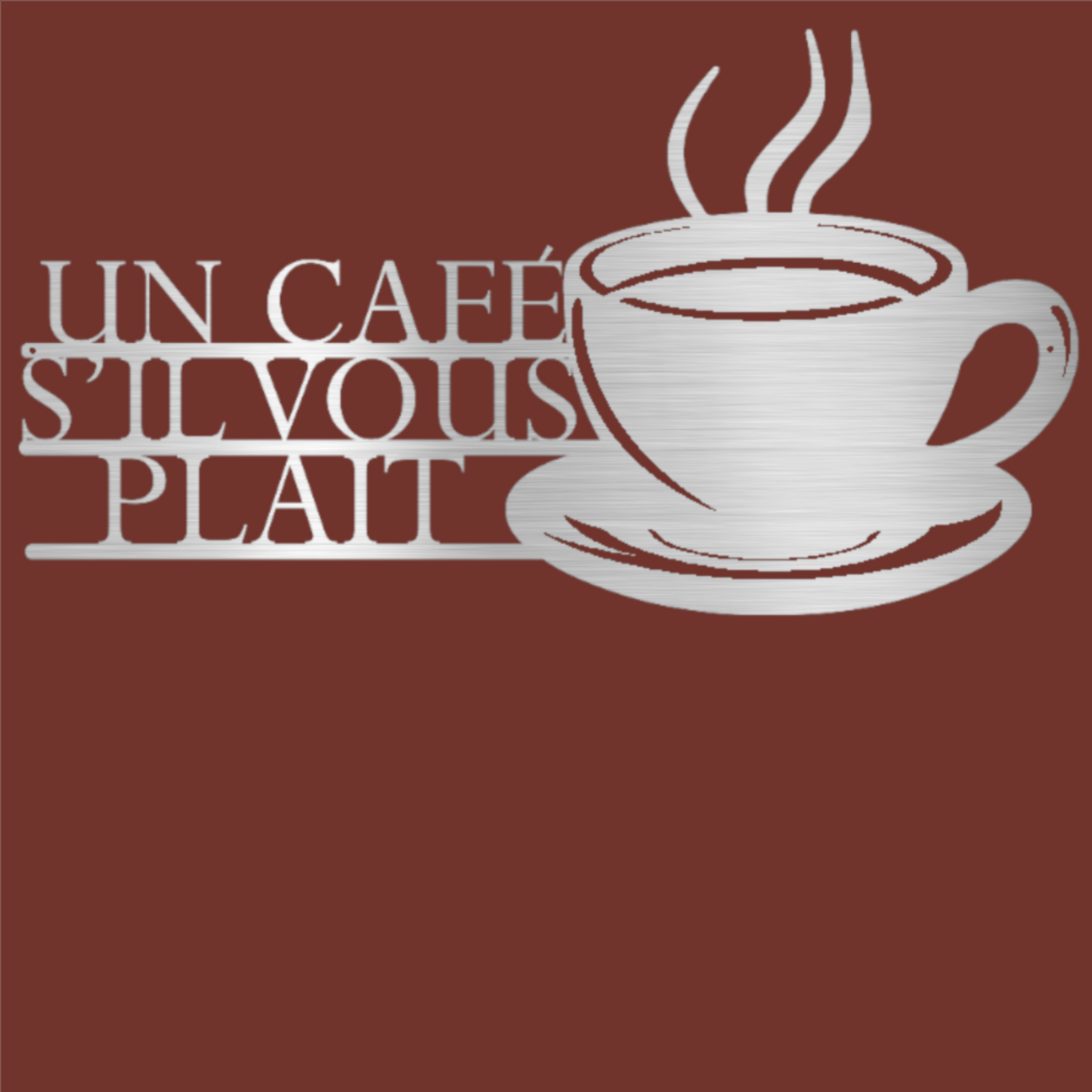 A Coffee Please French Steel Wall Decor