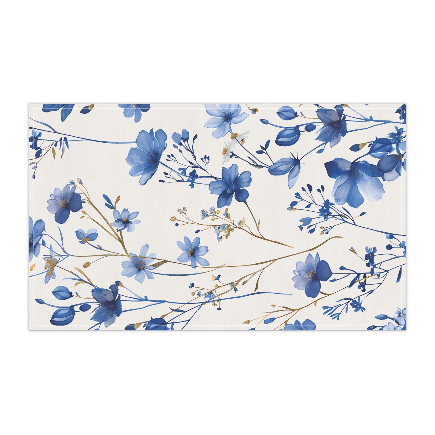Blue Floral French Cottagecour 4 Tea Towel