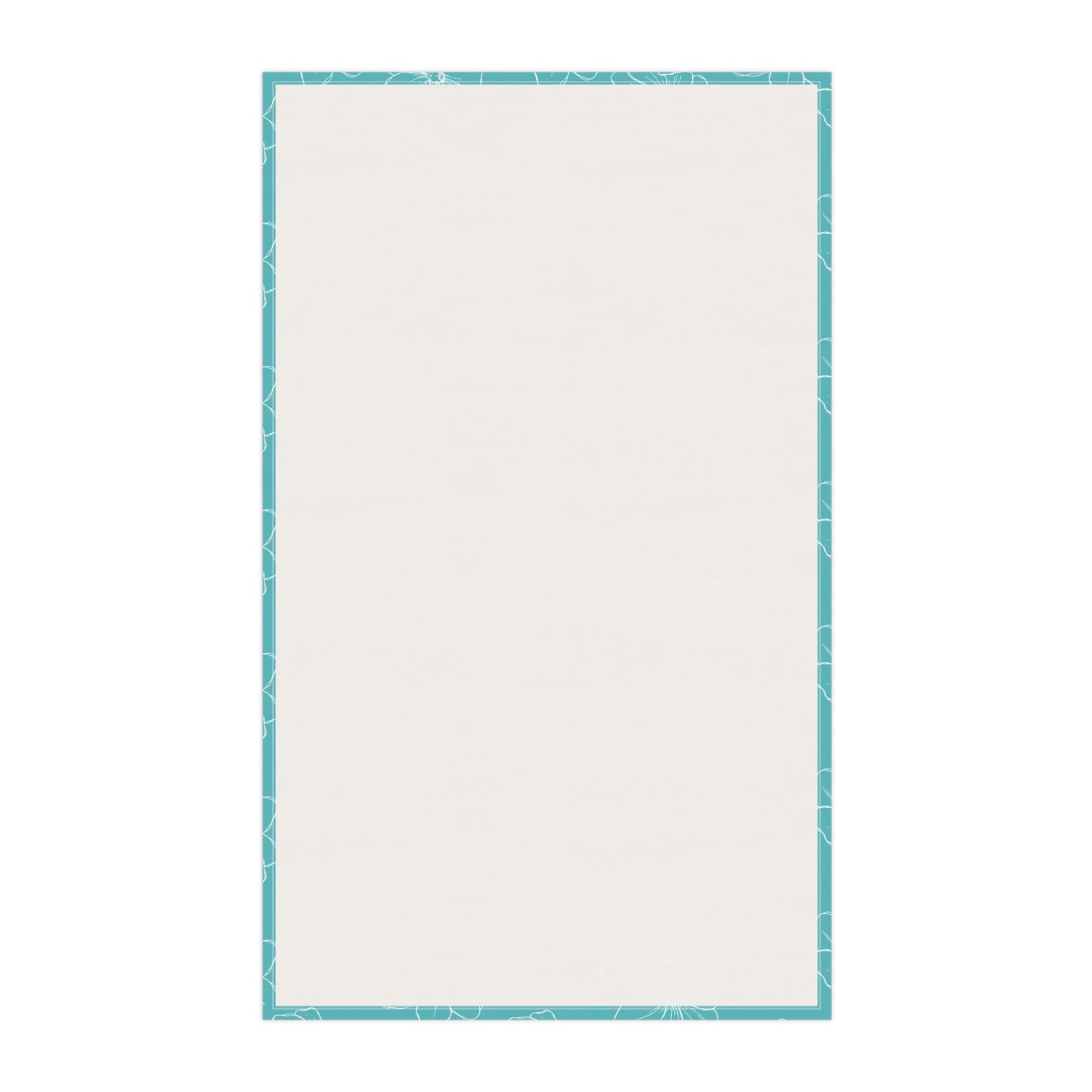 Turquoise w/ Flowers Tea Towel