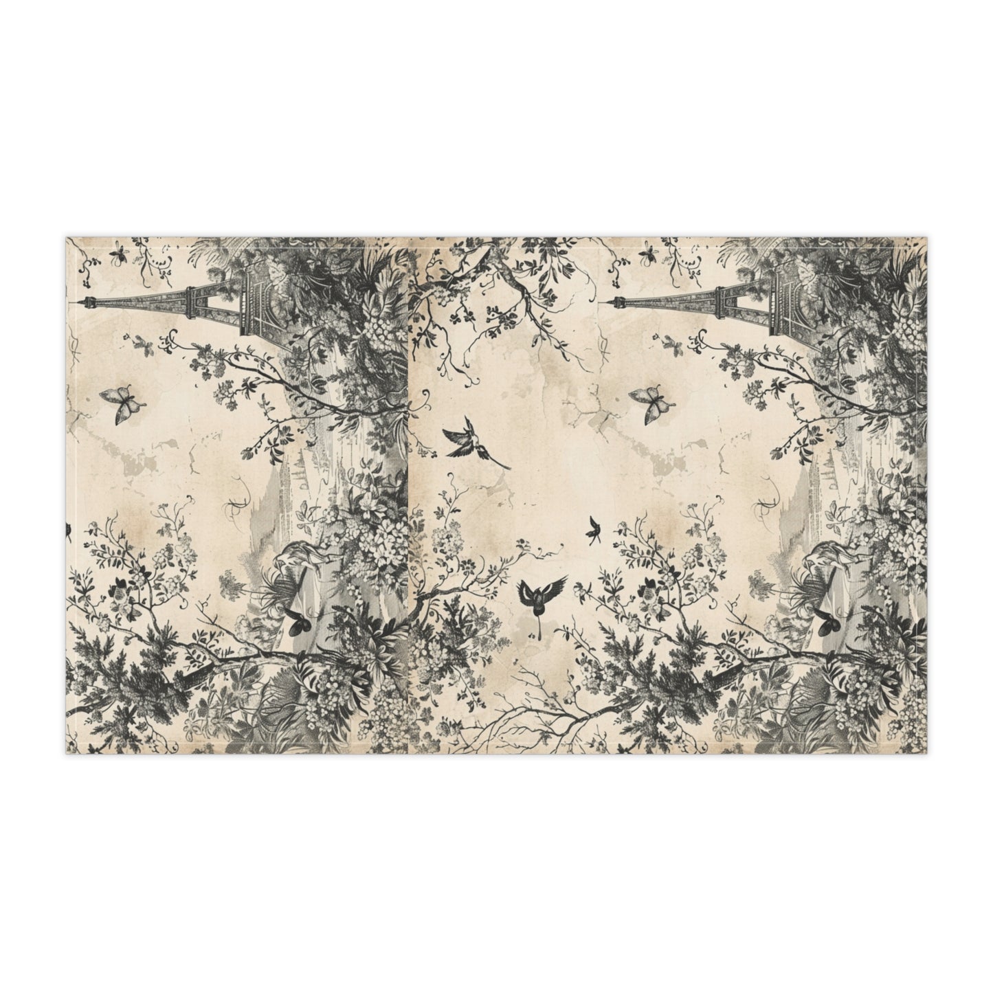 French Toile (Eiffel Tower) Tea Towel (cotton twill)