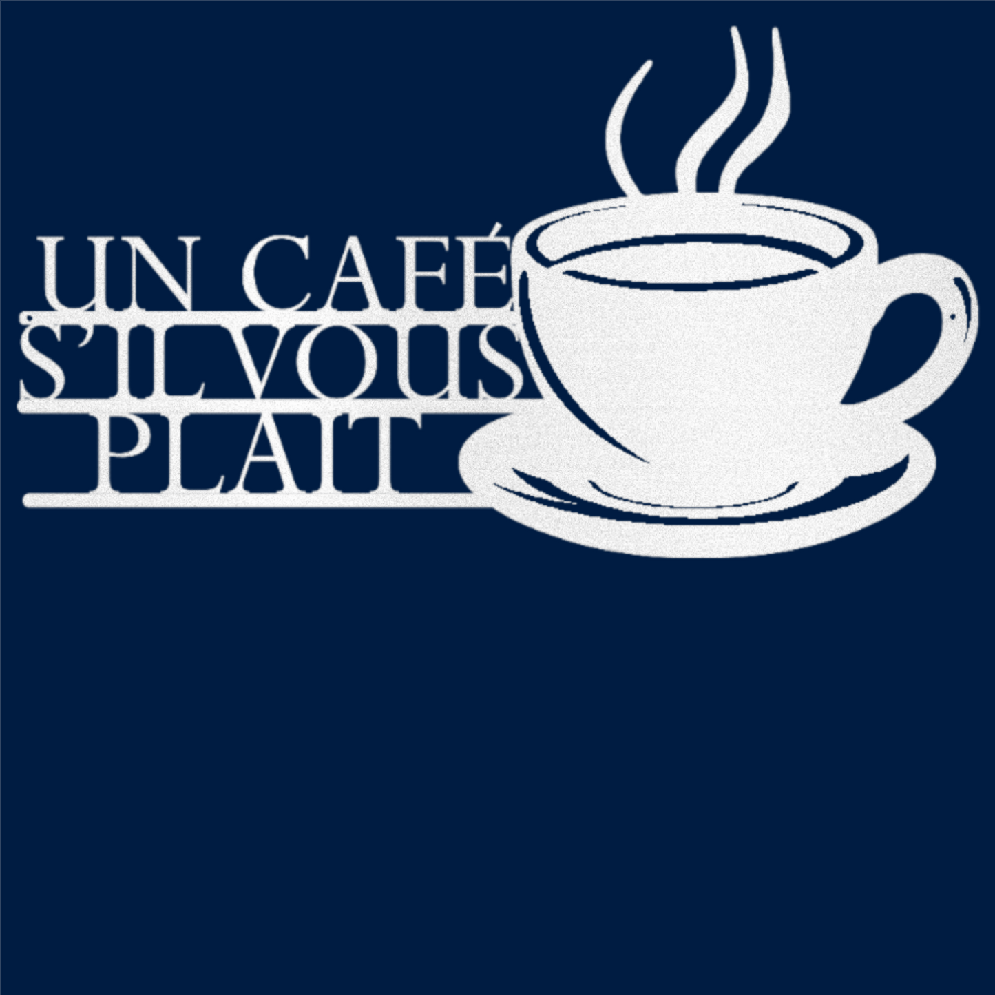 A Coffee Please French Steel Wall Decor