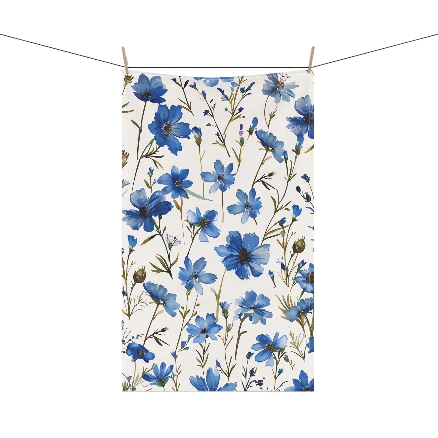 Blue Floral French Cottagecour 1 Tea Towel