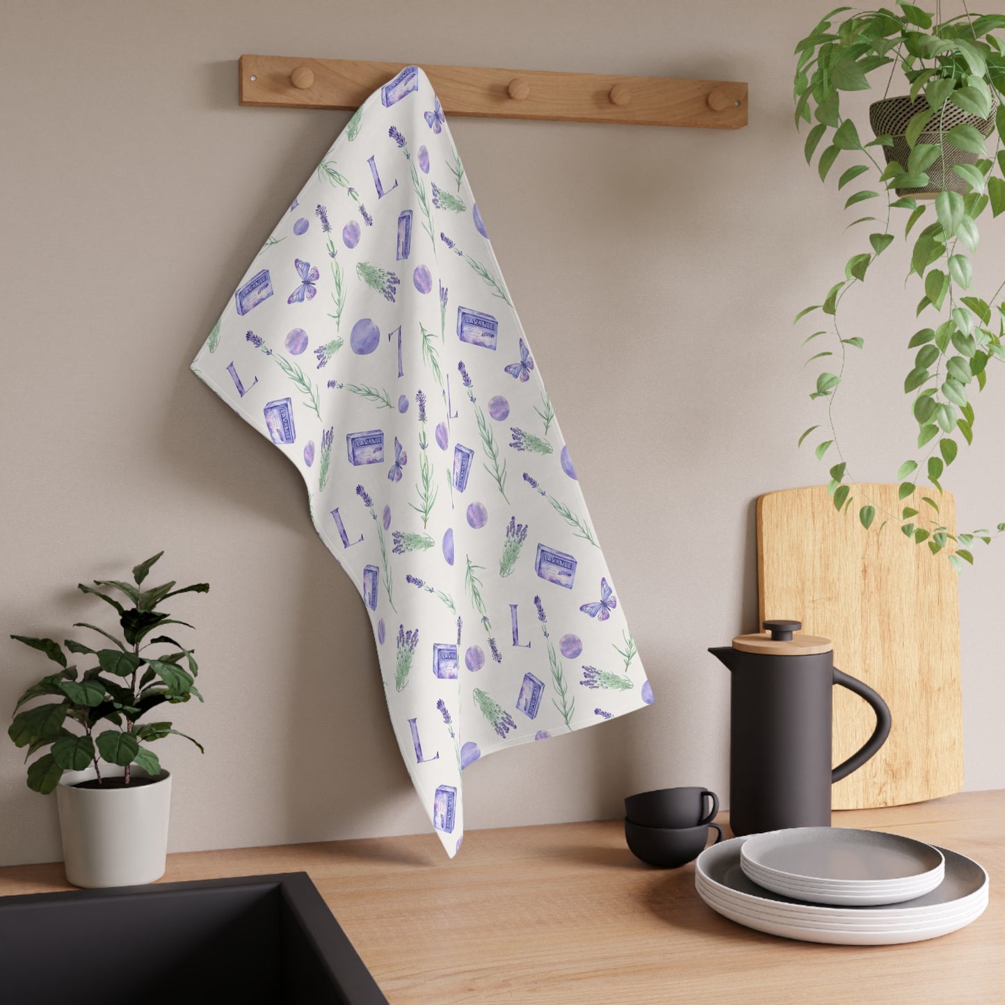 Lavender Fun 6 Tea Towel