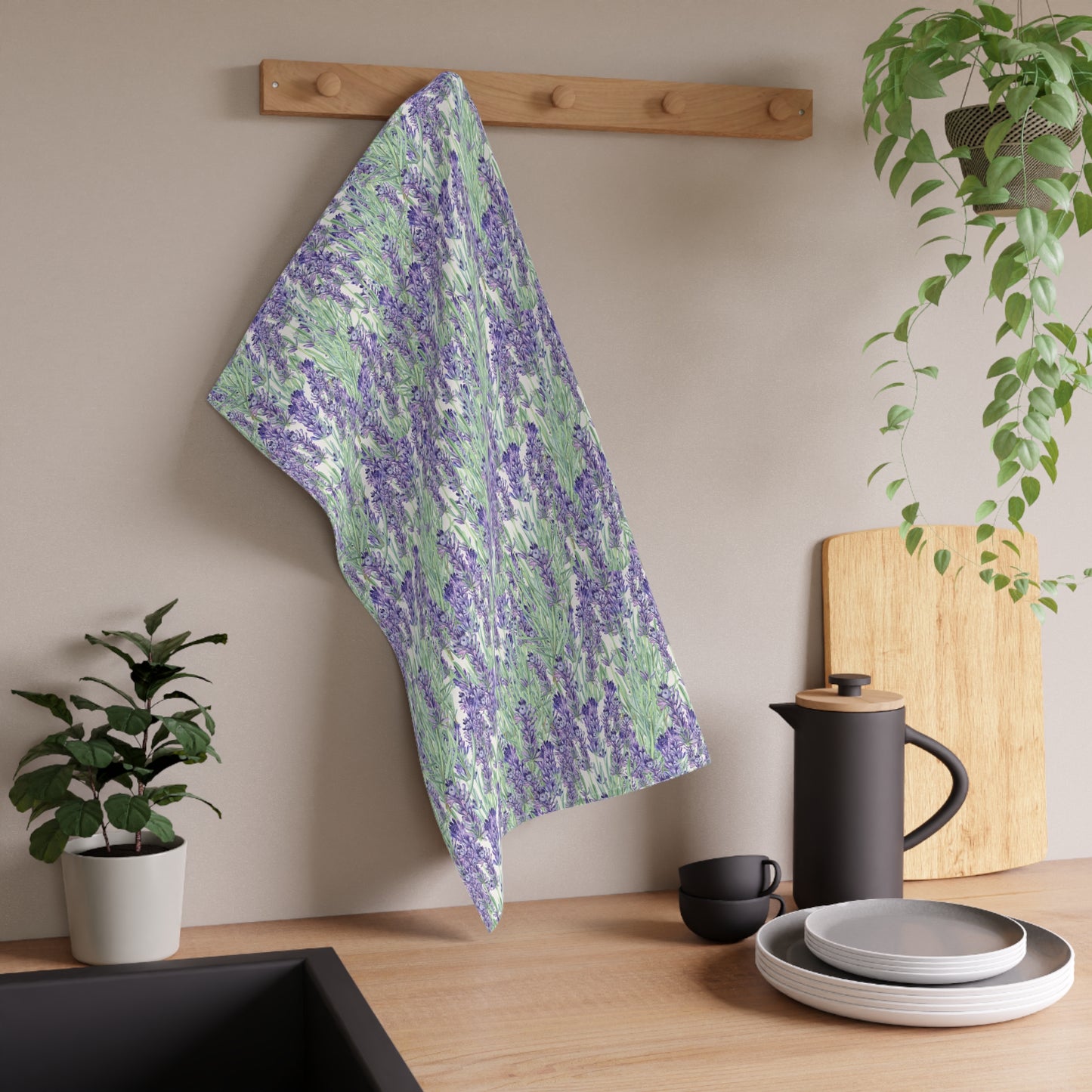 Lavender Fun 3 Tea Towel