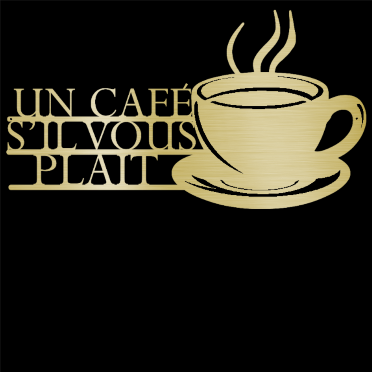 A Coffee Please French Steel Wall Decor