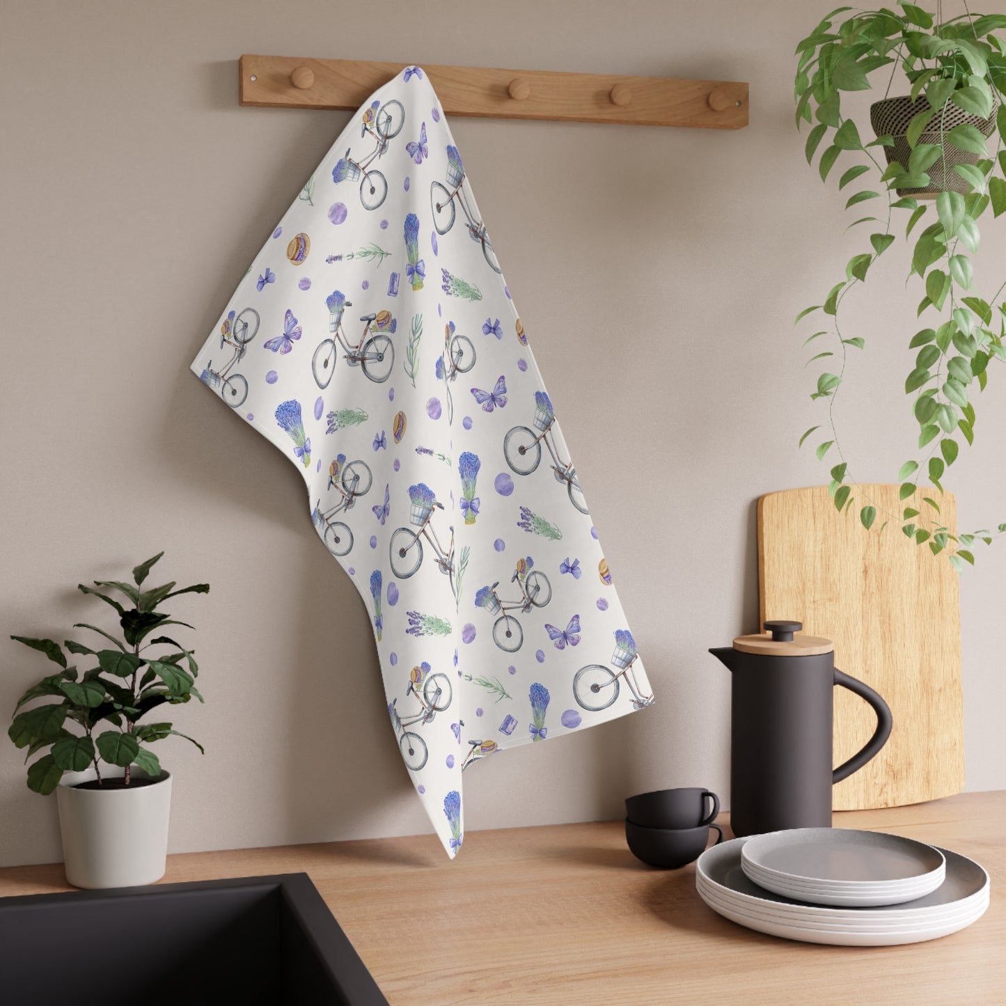 Lavender Fun 1 Tea Towel