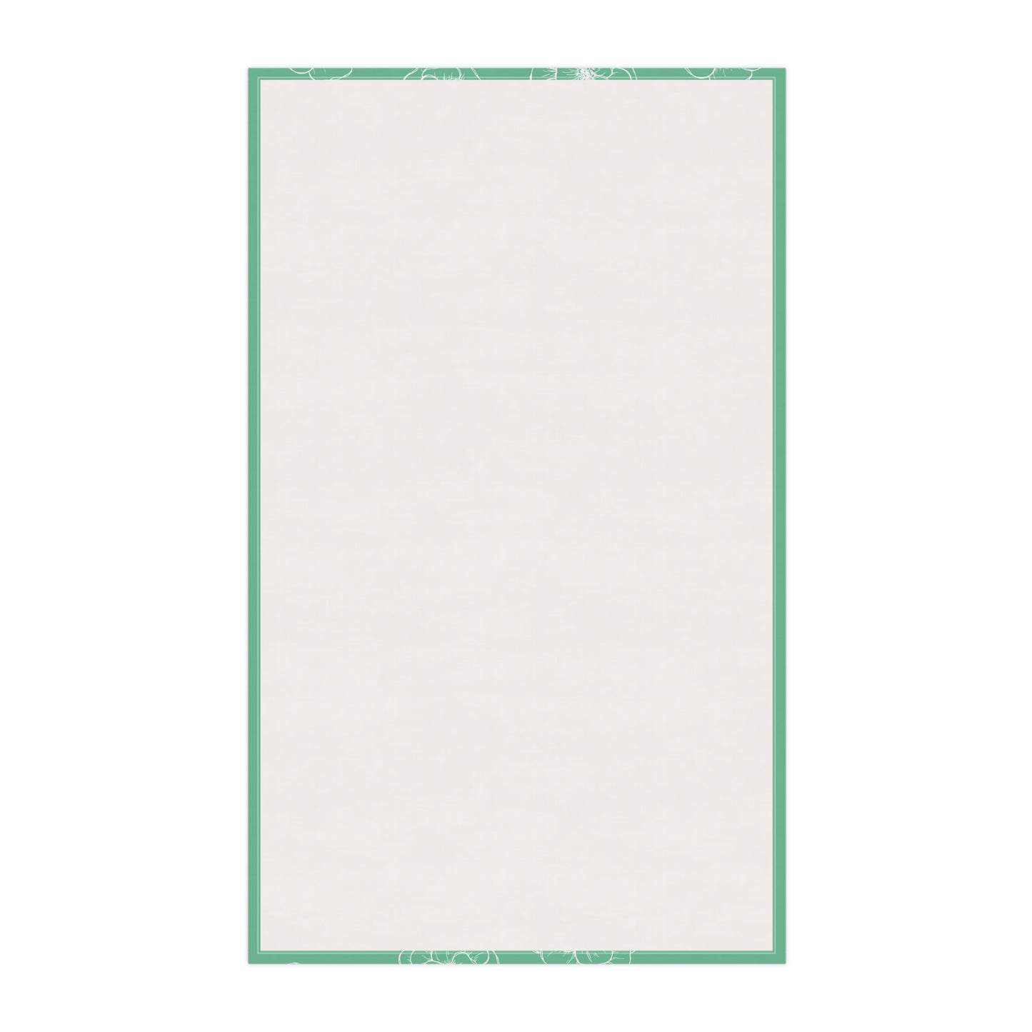 Green w/ Flowers Tea Towel