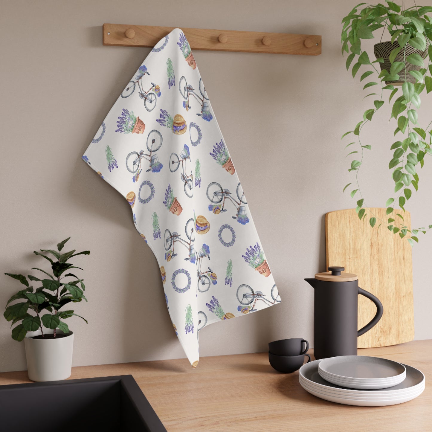 Lavender Fun 5 Tea Towel