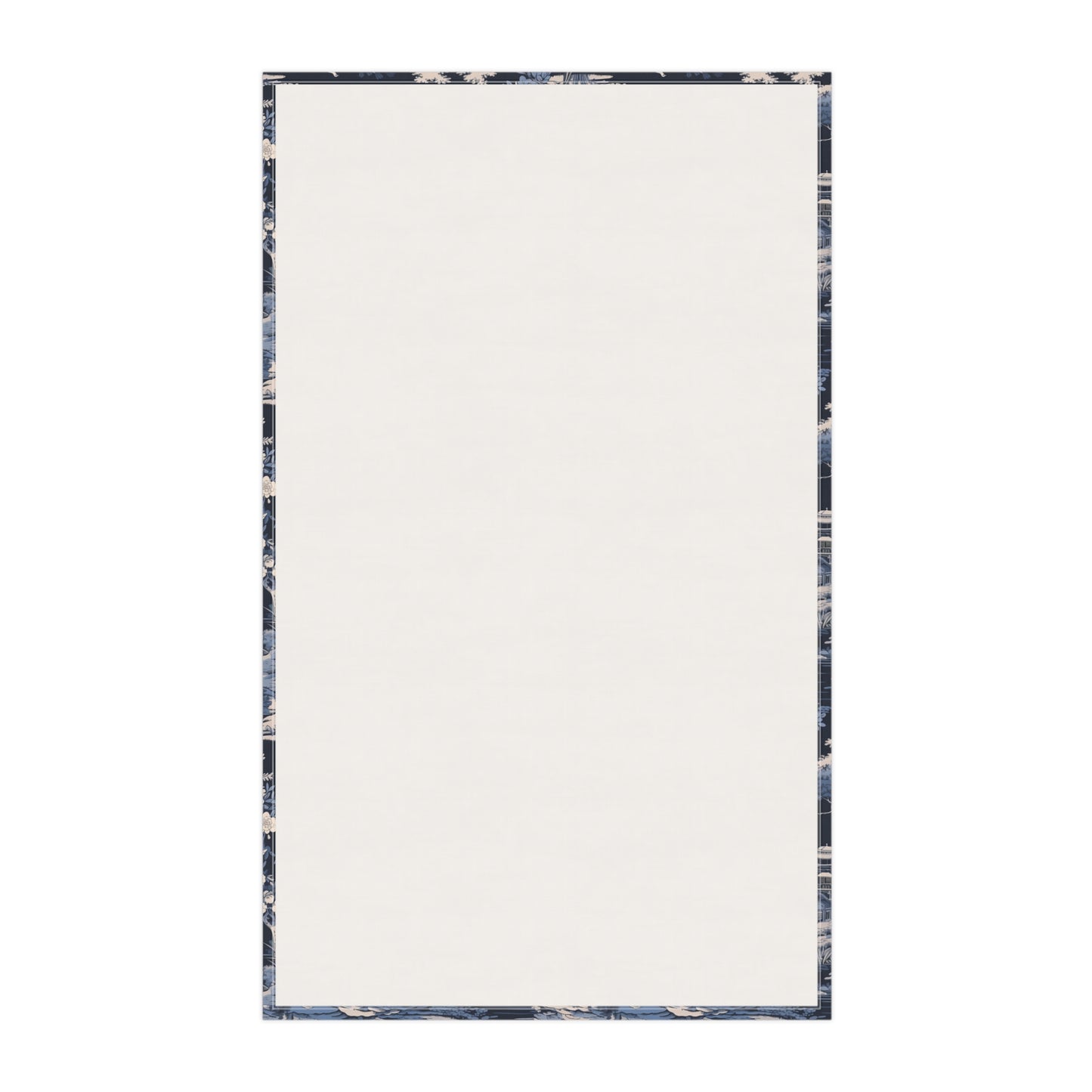 Dark Blue French Toile 1 Tea Towel
