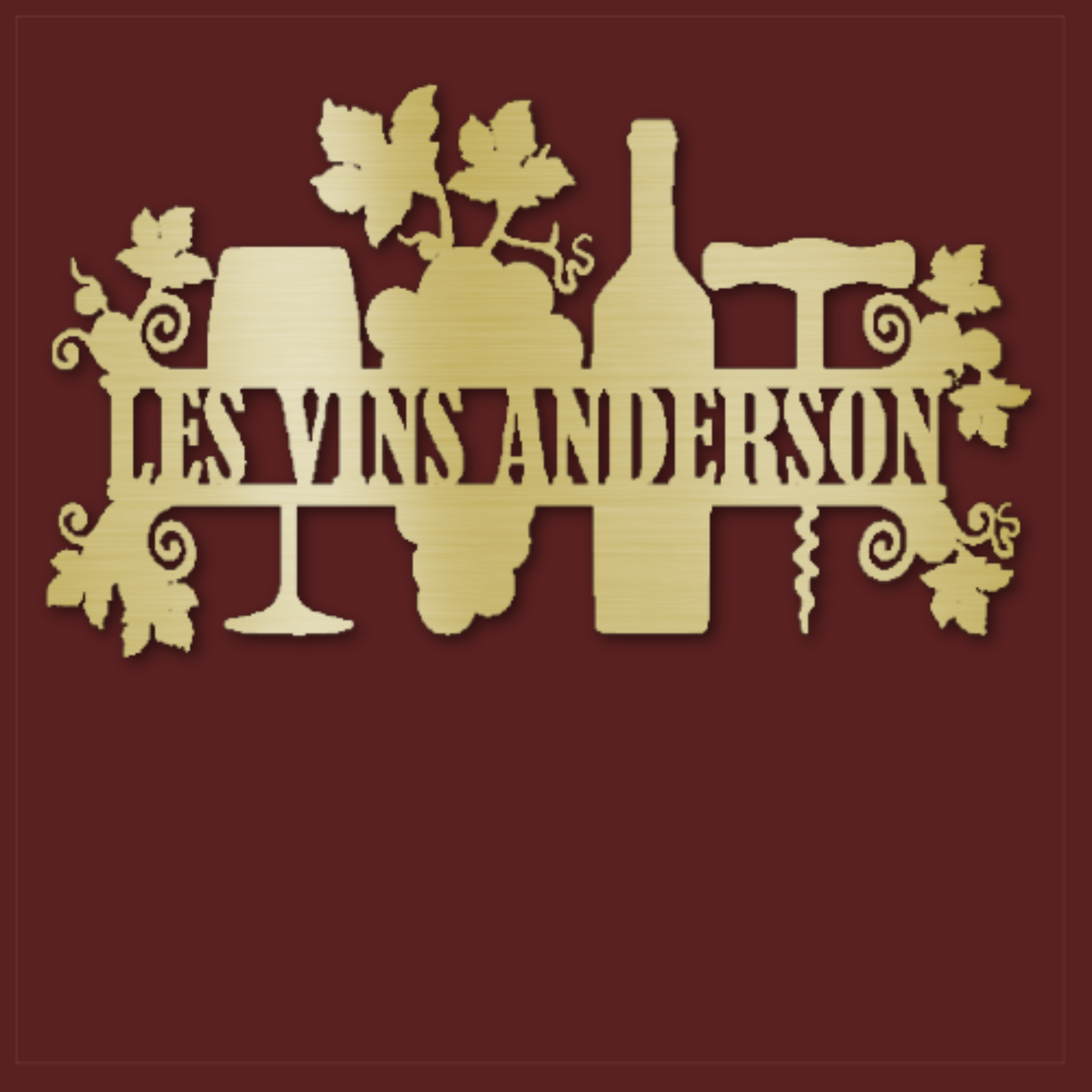 Personalized French Family Wines Steel Wall Decor