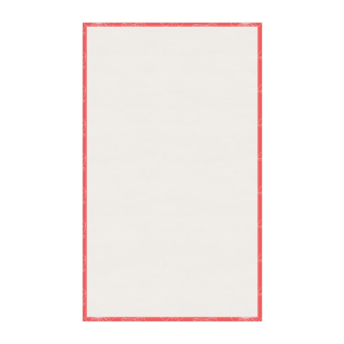 Red w/ Flowers Tea Towel