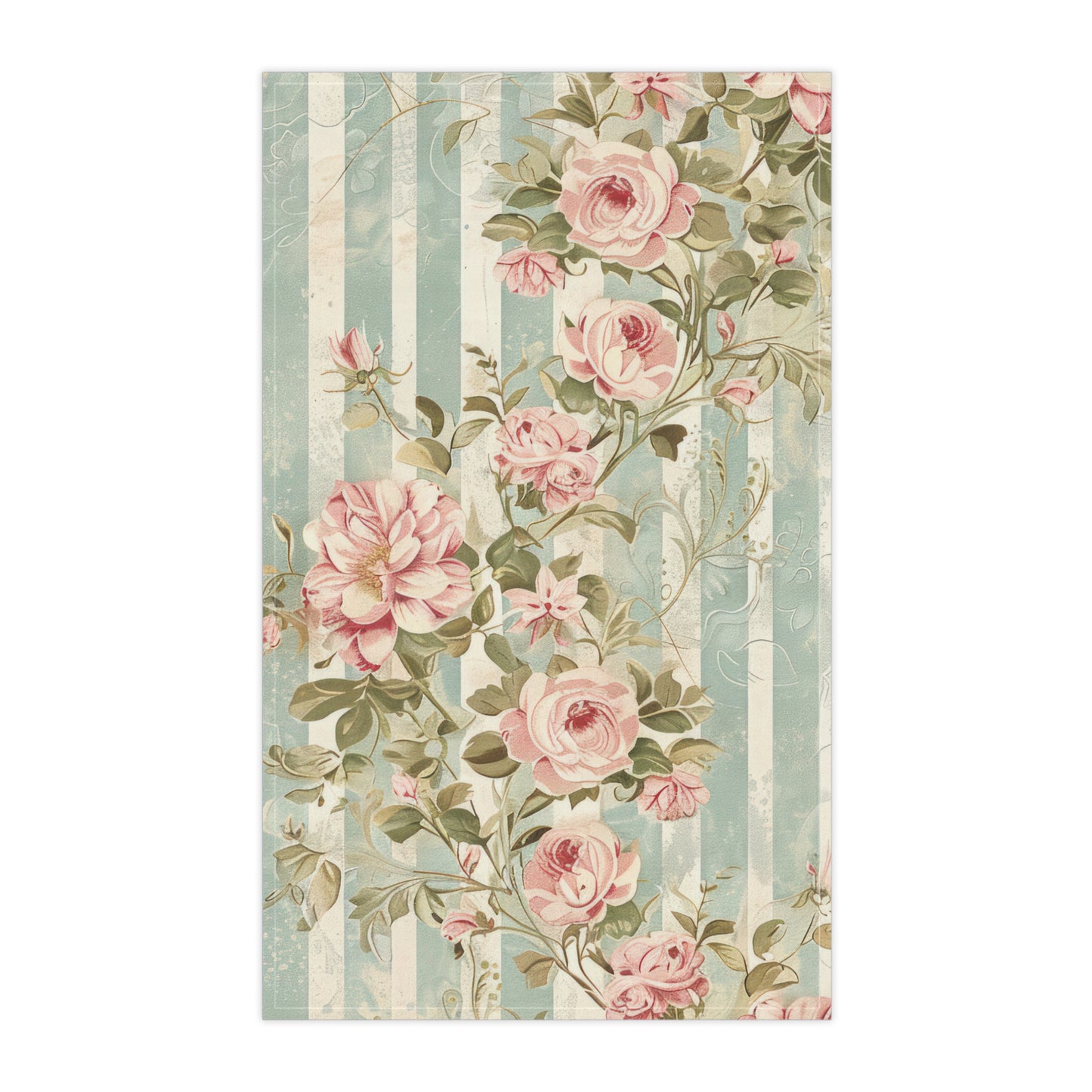 Vintage French Wall Paper 1 Tea Towel