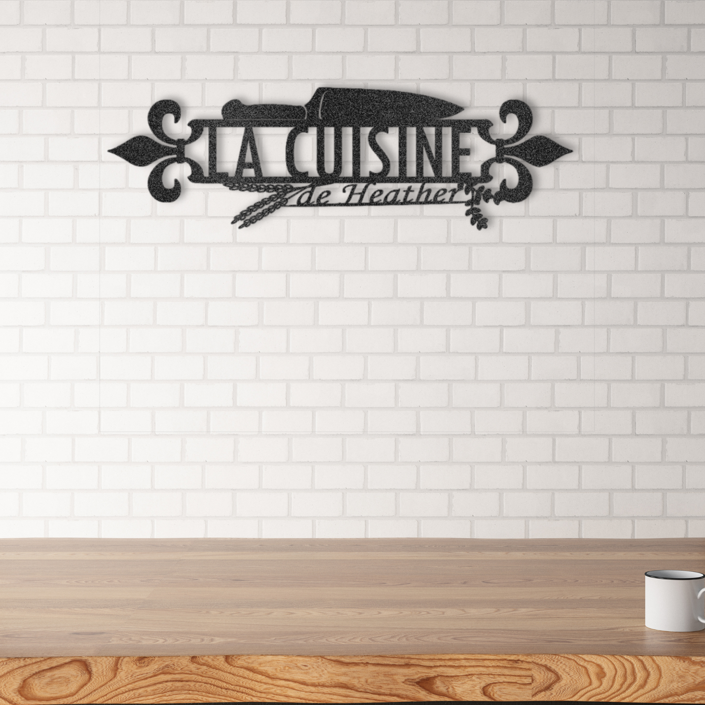 Personalized French Kitchen Steel Wall Decor