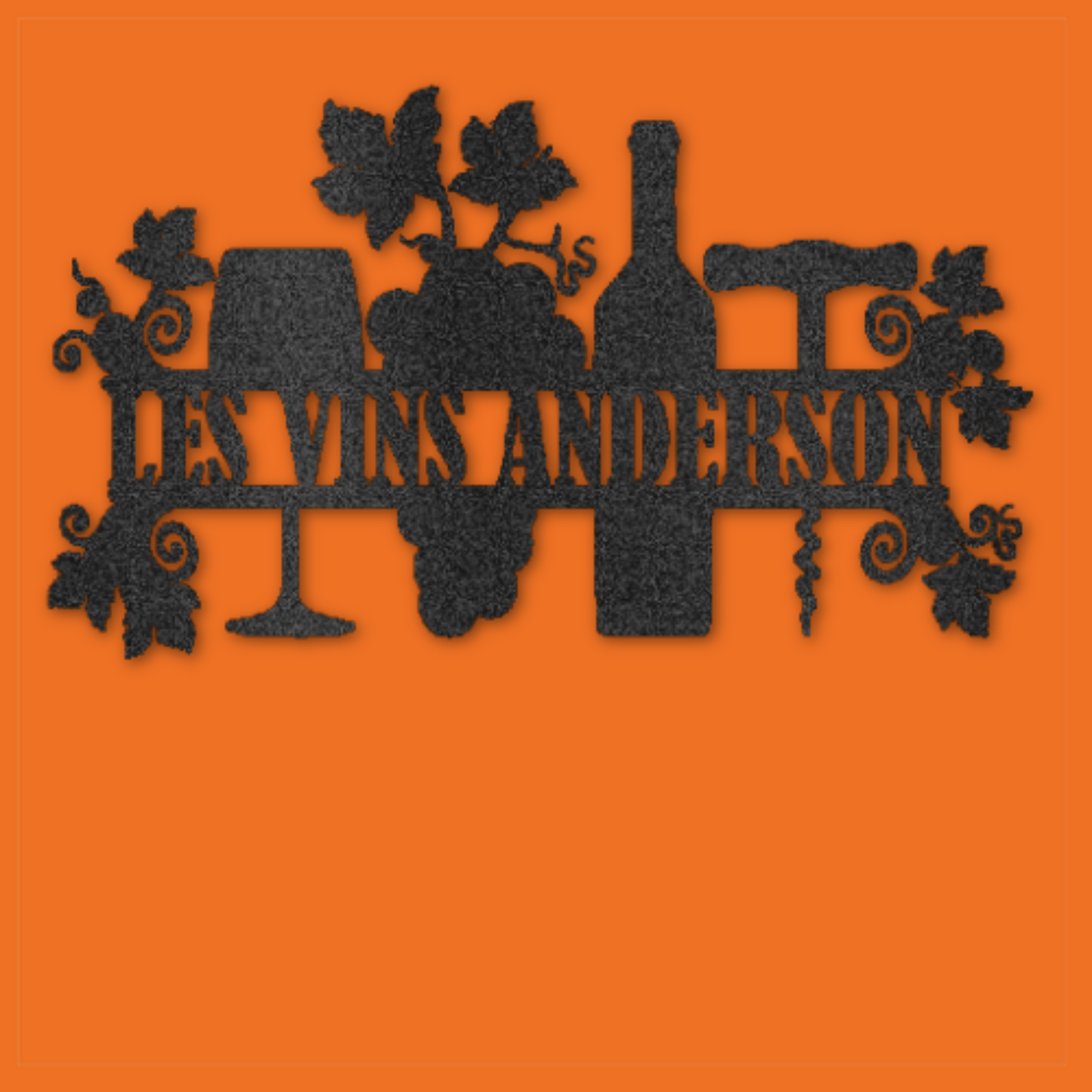 Personalized French Family Wines Steel Wall Decor