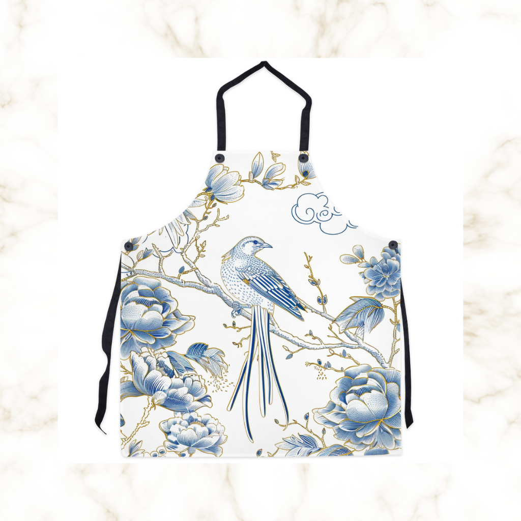 French Bird Chinoiserie Apron