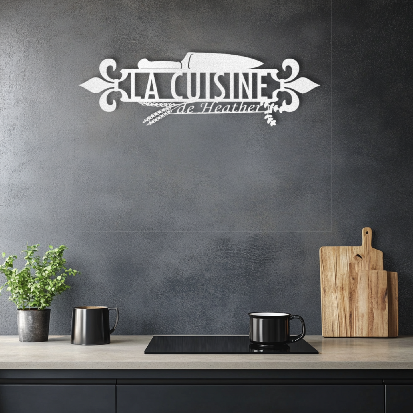 Personalized French Kitchen Steel Wall Decor