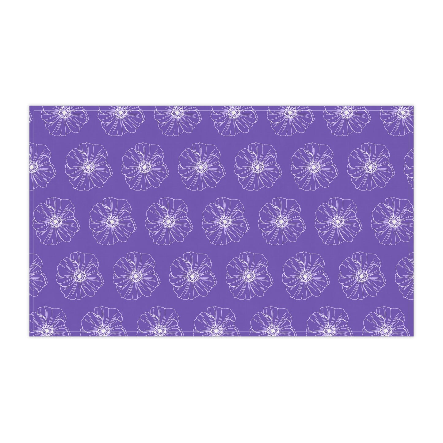 Purple w/ Flowers Tea Towel