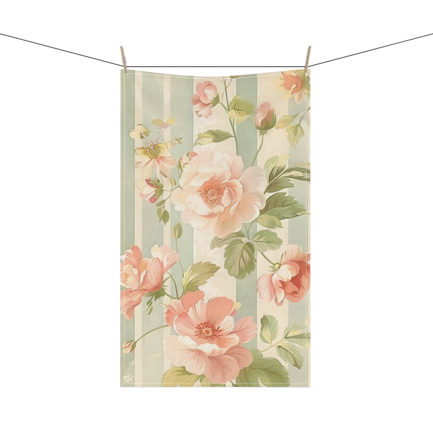 Vintage French Wall Paper 11 Tea Towel