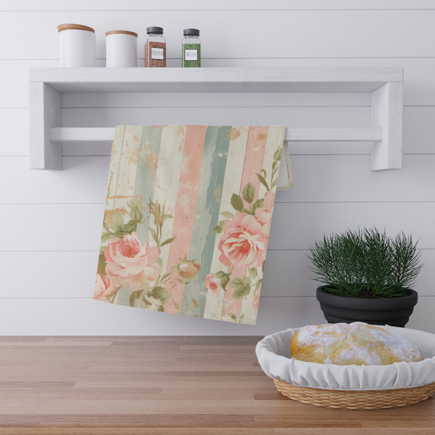 Vintage French Wall Paper 10 Tea Towel