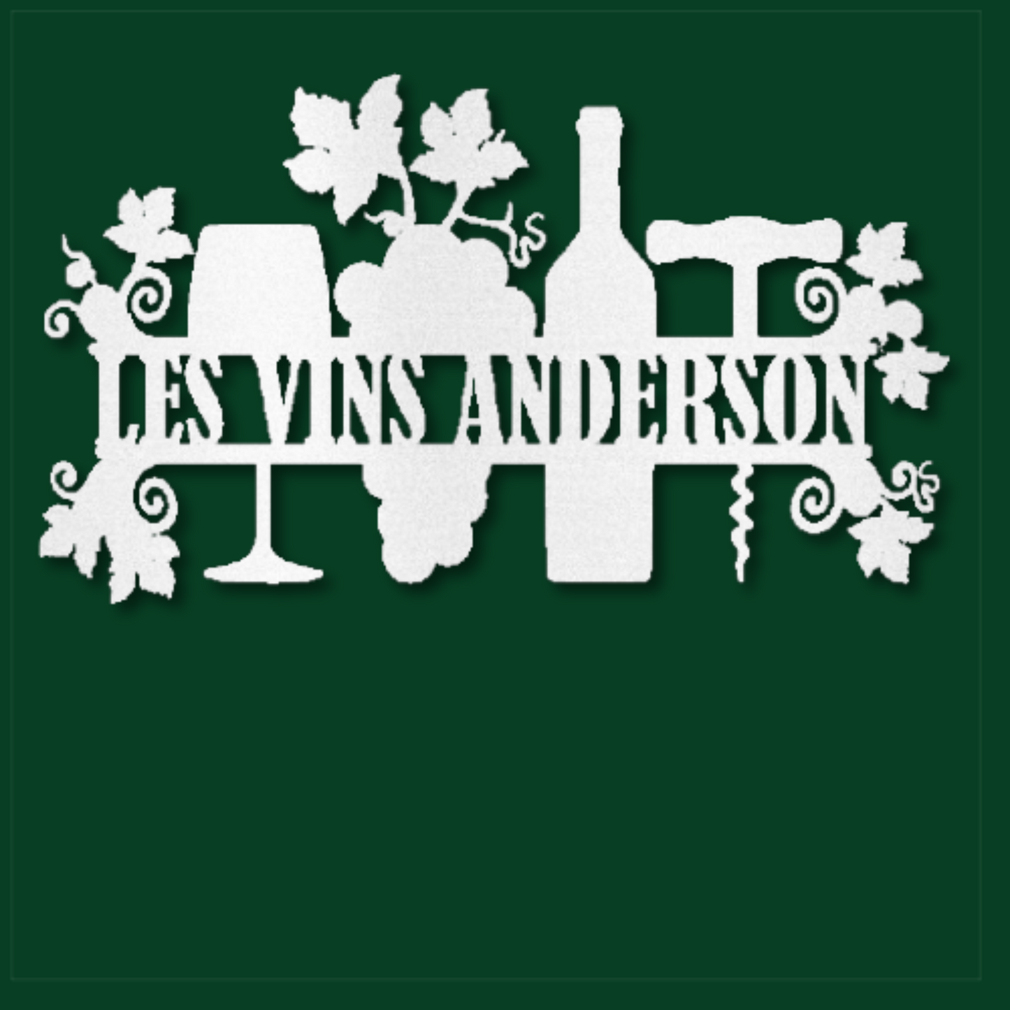 Personalized French Family Wines Steel Wall Decor