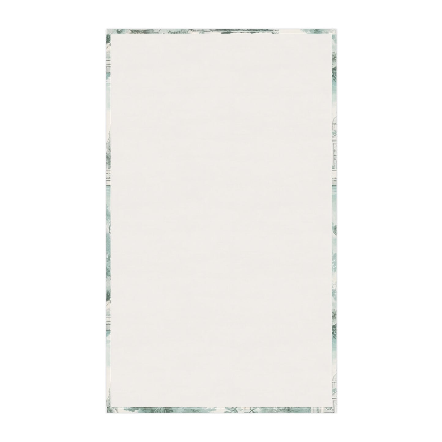 Mint French Country Toile (Church) Tea Towel (cotton twill)