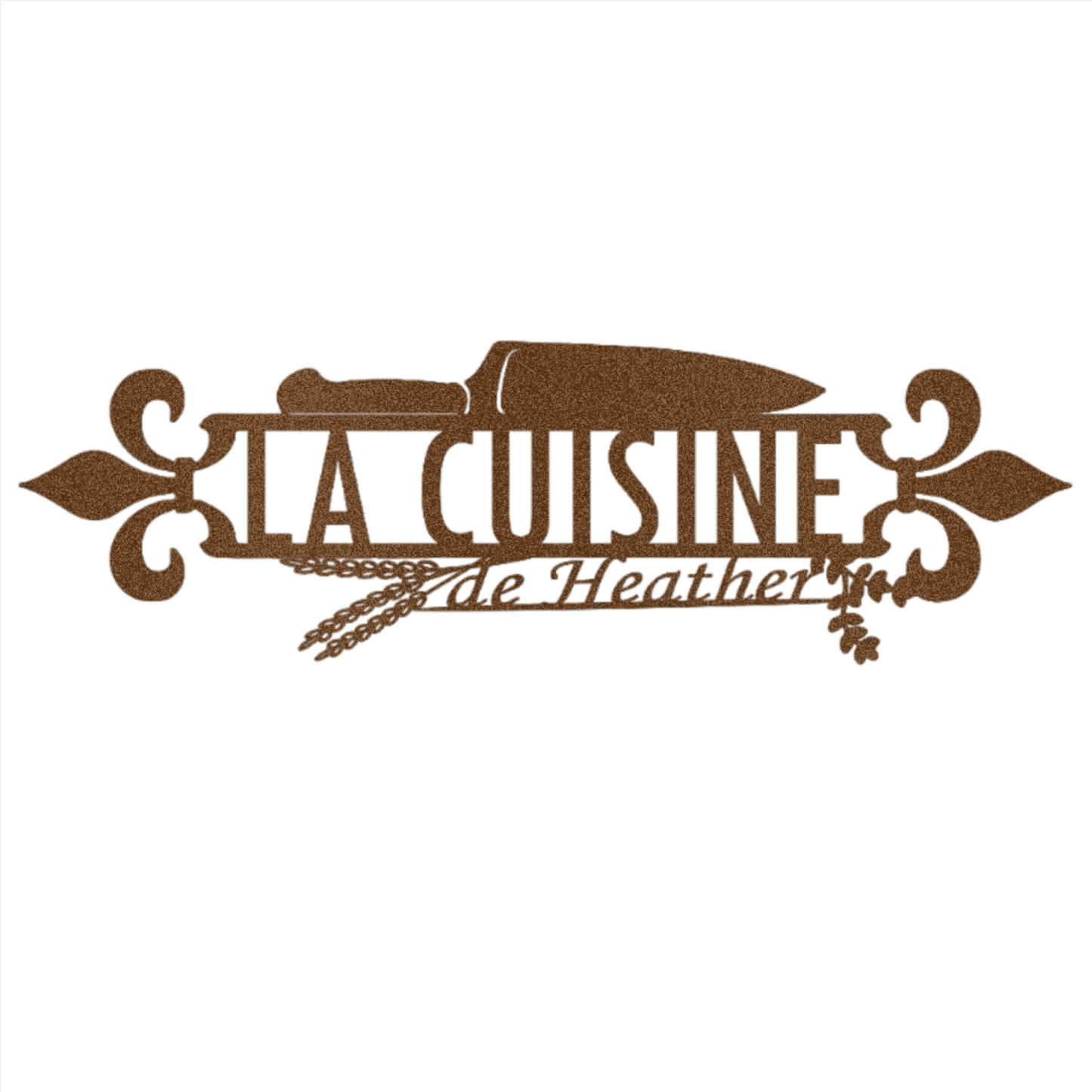 Personalized French Kitchen Steel Wall Decor