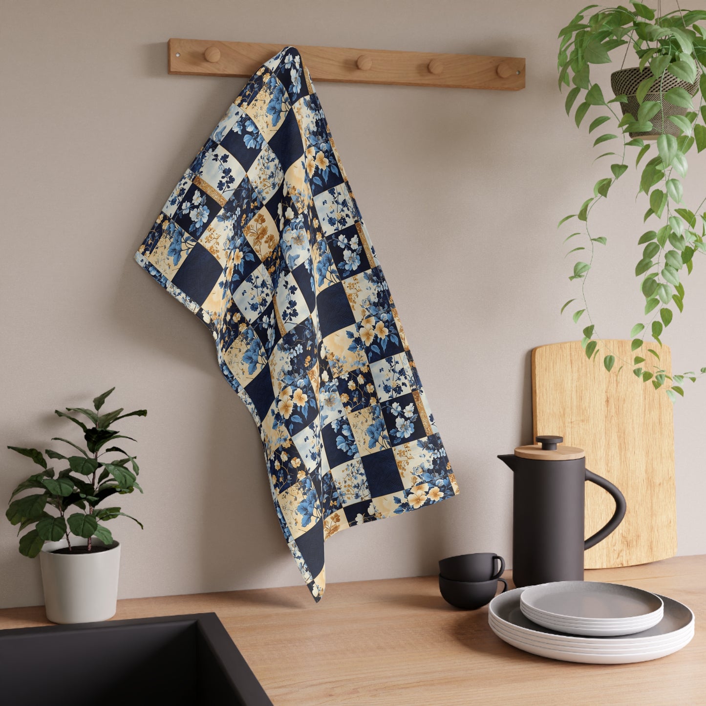 French Patchwork 9 Tea Towel