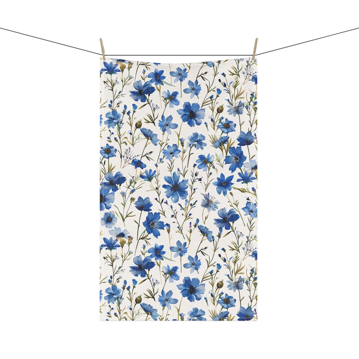Blue Floral French Cottagecour 2 Tea Towel