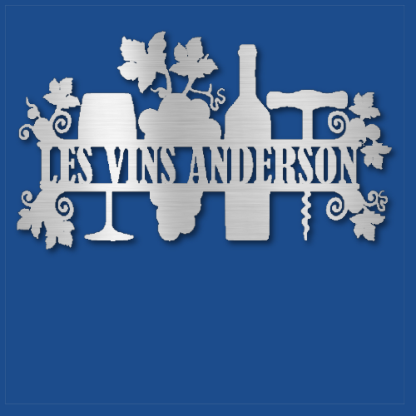 Personalized French Family Wines Steel Wall Decor