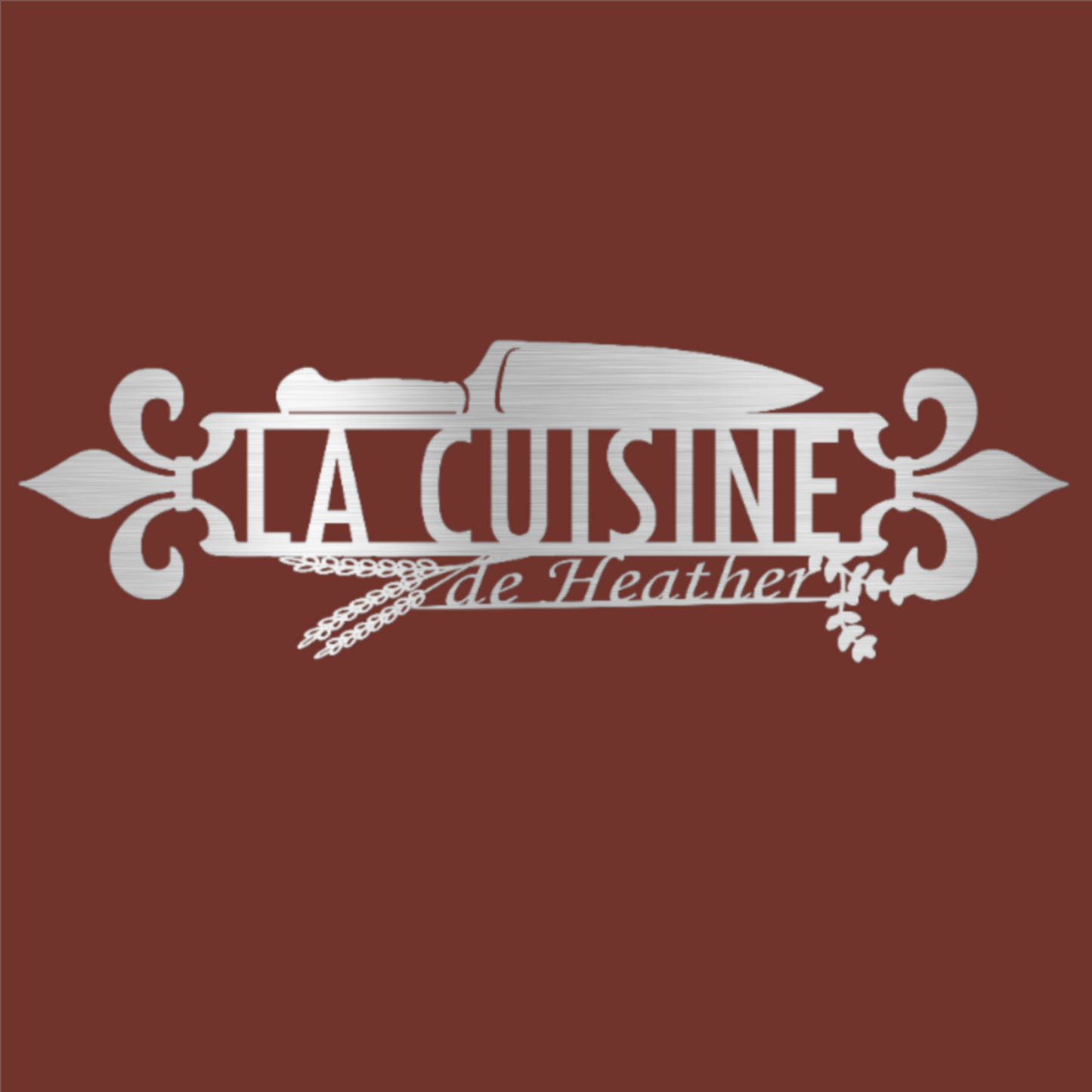 Personalized French Kitchen Steel Wall Decor