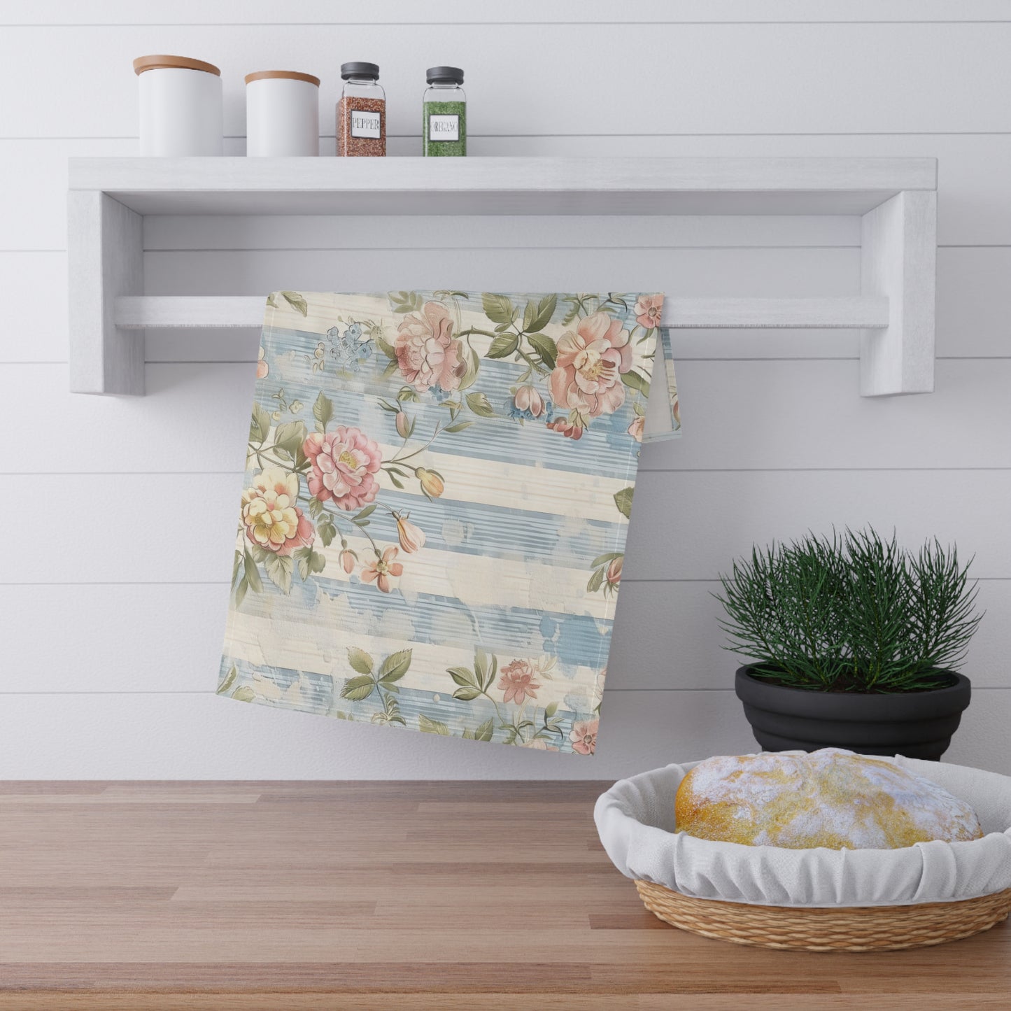 Vintage French Wall Paper 3 Tea Towel