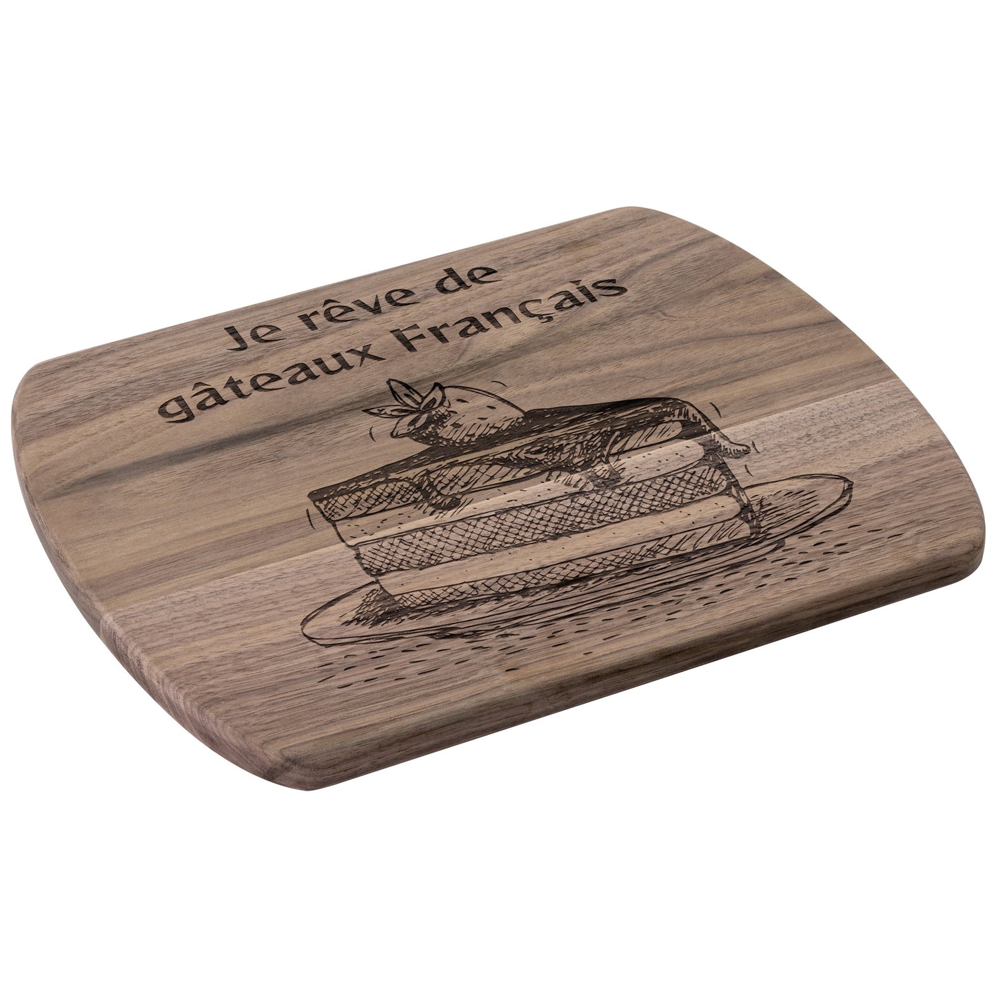 I Dream of French Cakes | Hardwood Oval Cutting Board