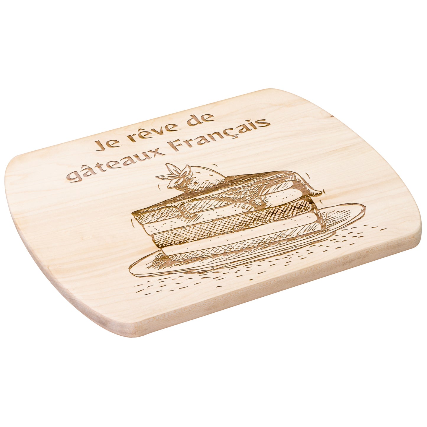 I Dream of French Cakes | Hardwood Oval Cutting Board