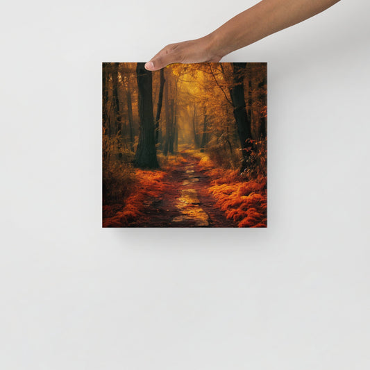 Autumn Forest Road | Thin canvas