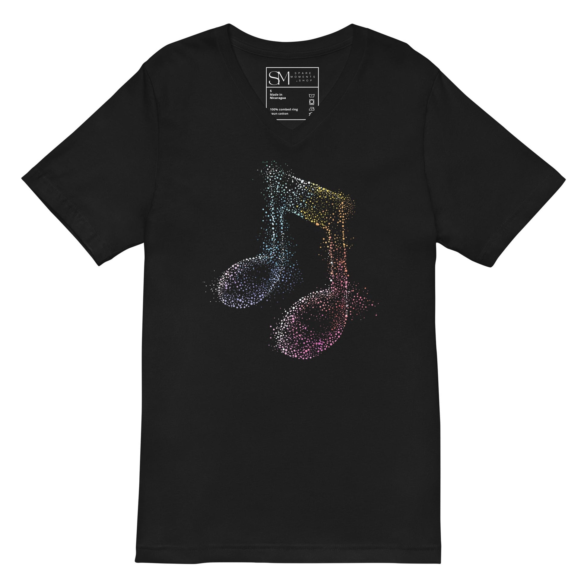 Colorful Note | Unisex Short Sleeve V - Neck T - Shirt