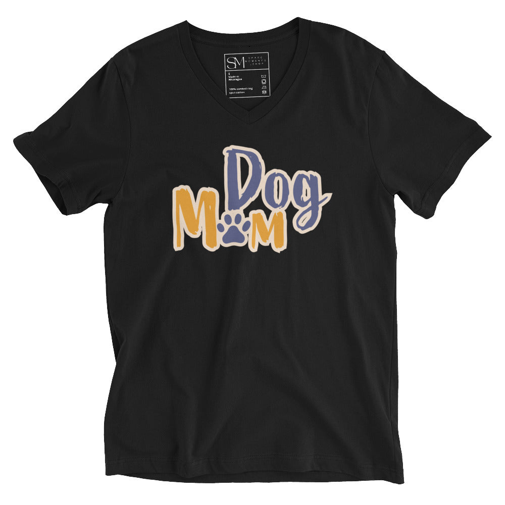 Dog Mom | Unisex Short Sleeve V - Neck T - Shirt
