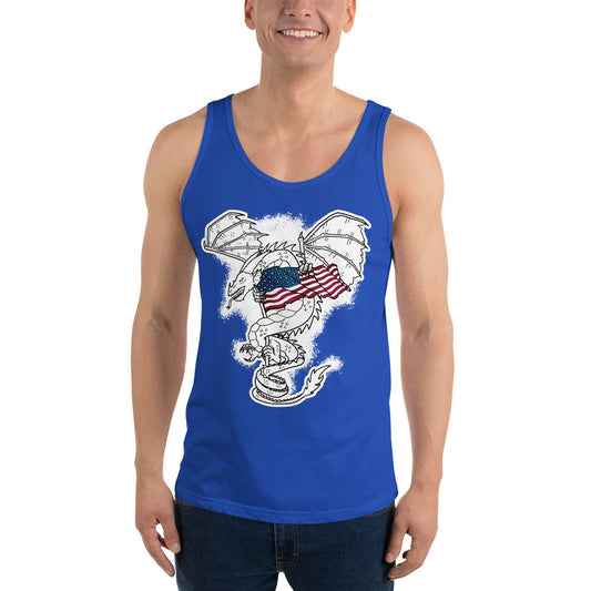 Dragon with US Flag | Unisex Tank Top