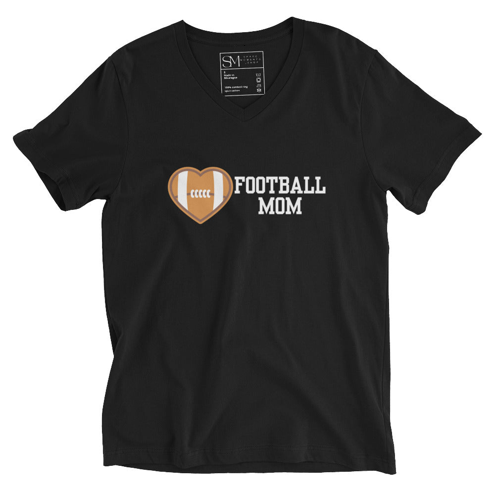 Football Mom | Unisex Short Sleeve V - Neck T - Shirt