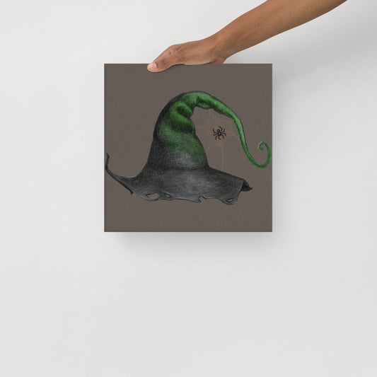 Green Witch Hat | Thin canvas
