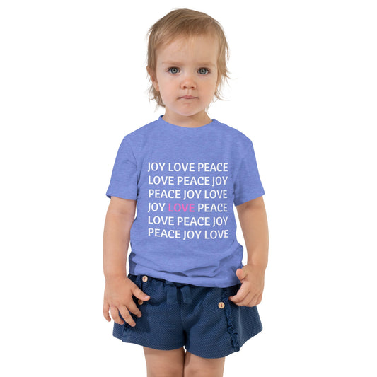 JOY LOVE PEACE | Toddler Short Sleeve Tee