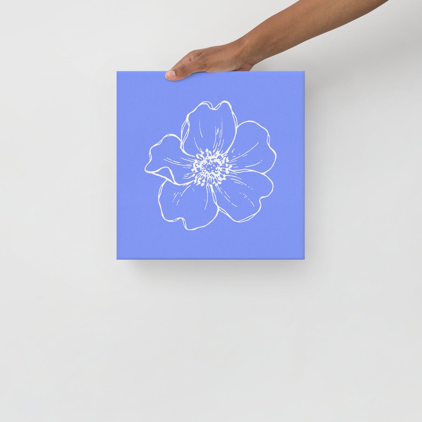 Periwinkle w/Flower | Thin Canvas