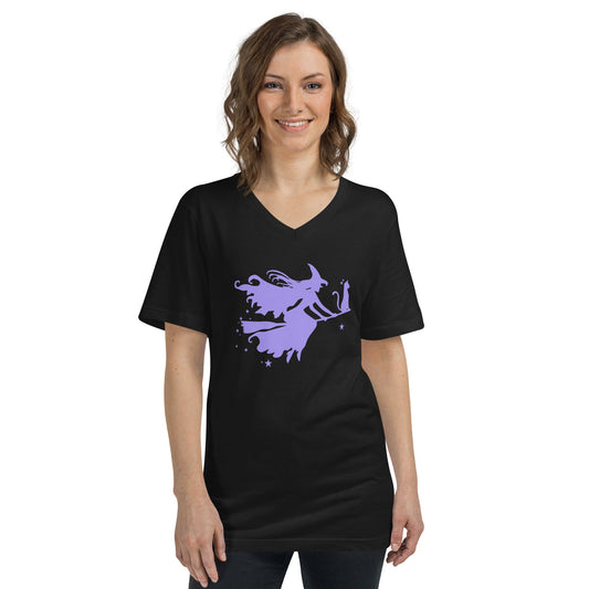 Purple Witch | Unisex Short Sleeve V-Neck T-Shirt