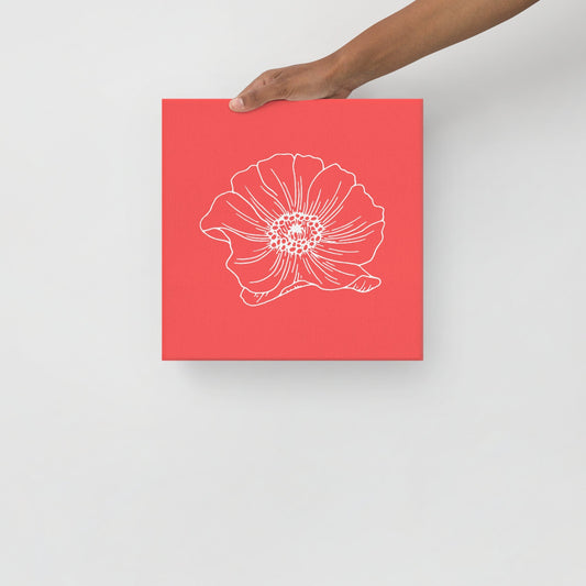 Red w/Flower | Thin Canvas