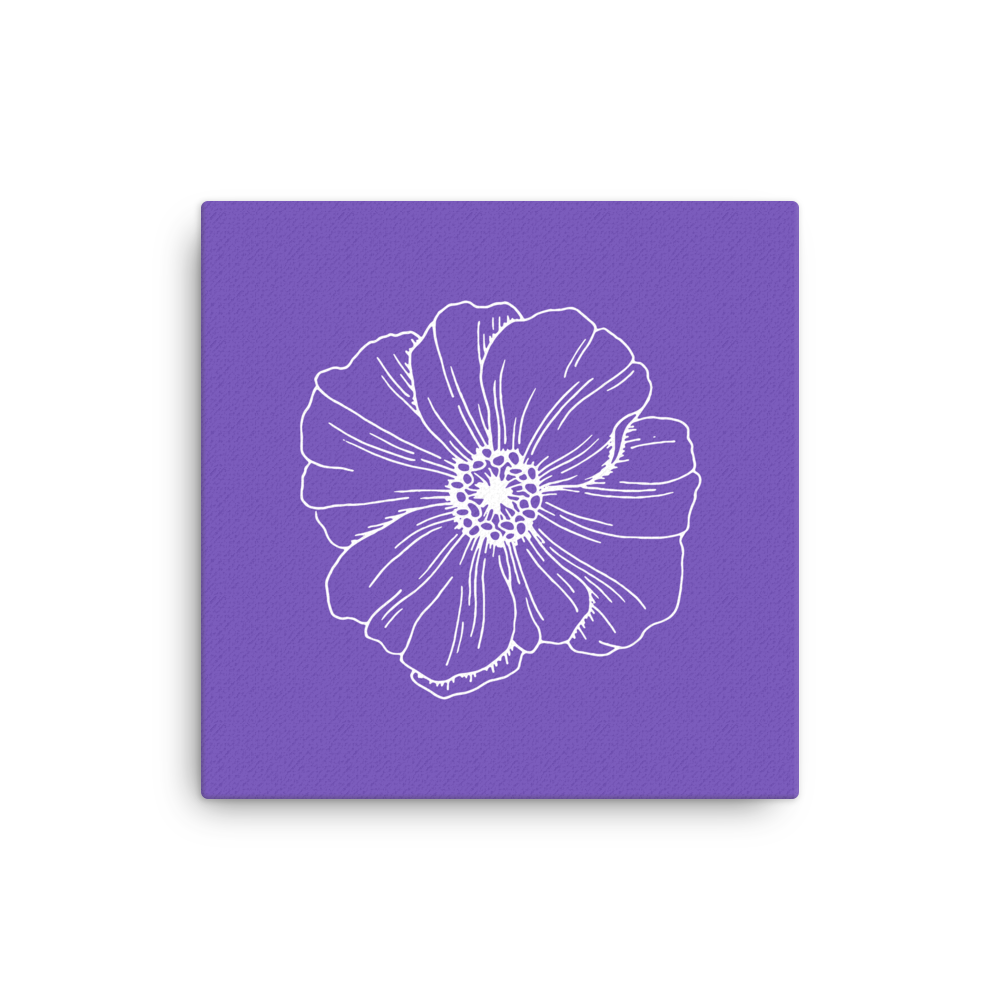 Purple w/Flower | Thin Canvas